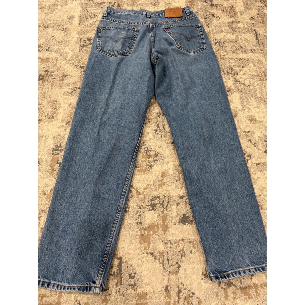 Levis 550 Relaxed Fit Mens Jeans 34x32 Medium Wash Blue Denim 00550-4891 Vintage - Picture 12 of 16
